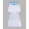 image:imageCHICME Womens ColorBlock Built in Bra Tank Tops Sleeveless Padded Racerback Casual Shirts Ribbed Fitted Basic TopWhite